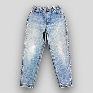 VINTAGE Lee Riders Stone Wash High Waisted Mom Jeans - Made in USA